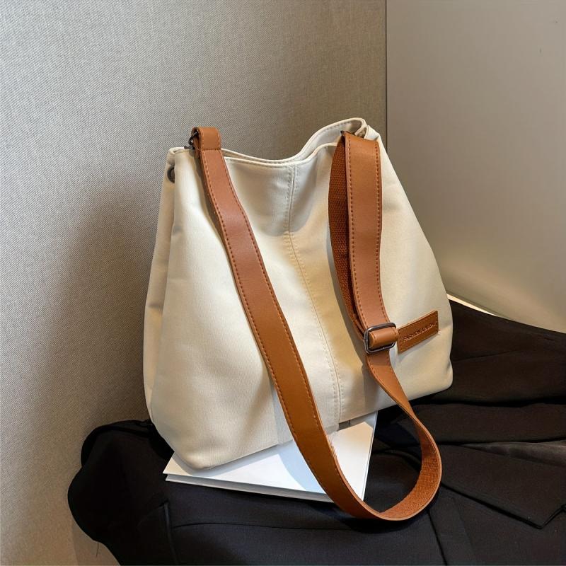 Large Capacity Canvas Tote Bag Lightweight Shoulder Shopping Bag