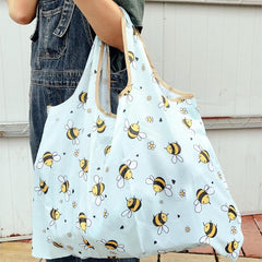 Large Capacity Shopping Tote Bag Nylon Foldable Portable Reusable Grocery Bag