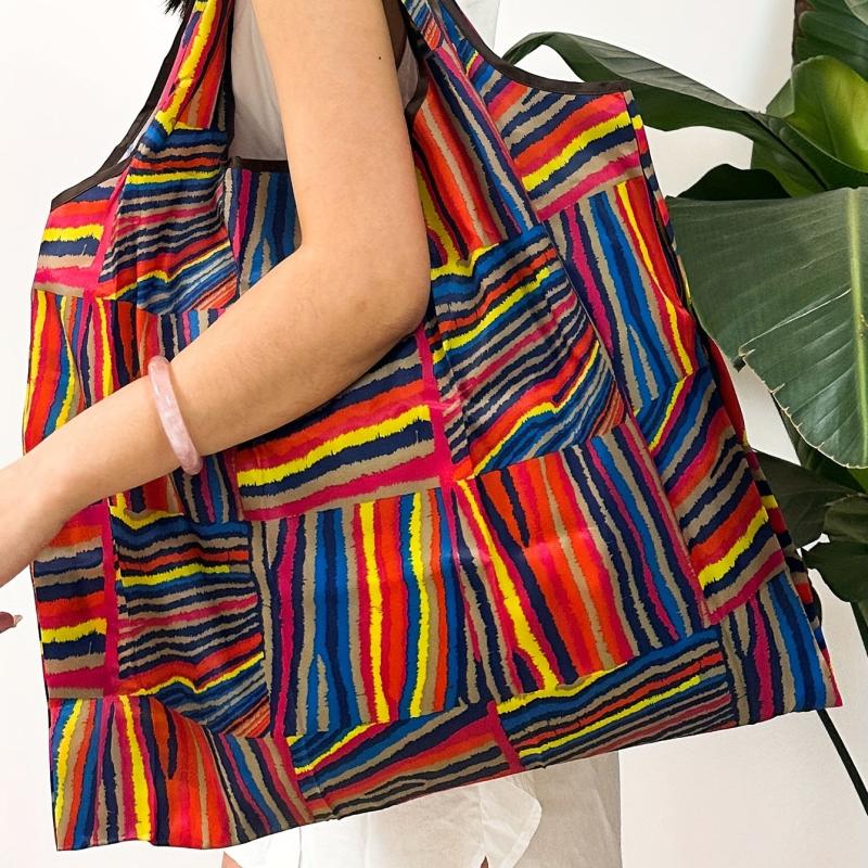 Large Capacity Shopping Tote Bag Nylon Foldable Portable Reusable Grocery Bag