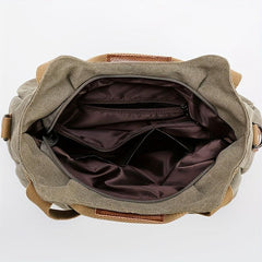 Casual Canvas Tote Bag Layer Shoulder Bag Vintage Storage Handbag