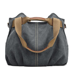 Casual Canvas Tote Bag Layer Shoulder Bag Vintage Storage Handbag