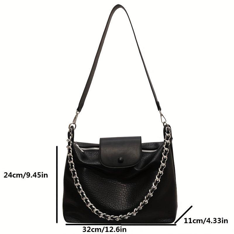 Retro Hobo Bag PU Leather Tote Women's Shoulder Handbag