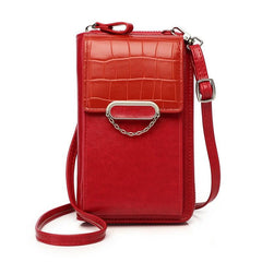 Flap Phone Wallet Zip Around Coin Purse Shoulder Bag