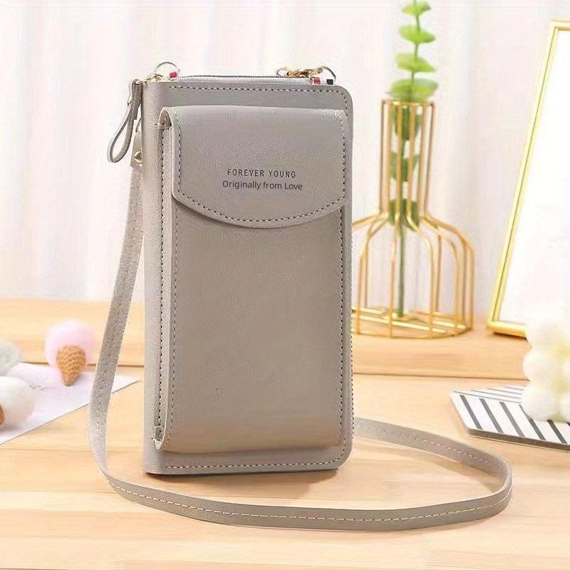 Women's Cell Phone Bag Solid Zipper Shoulder Bag