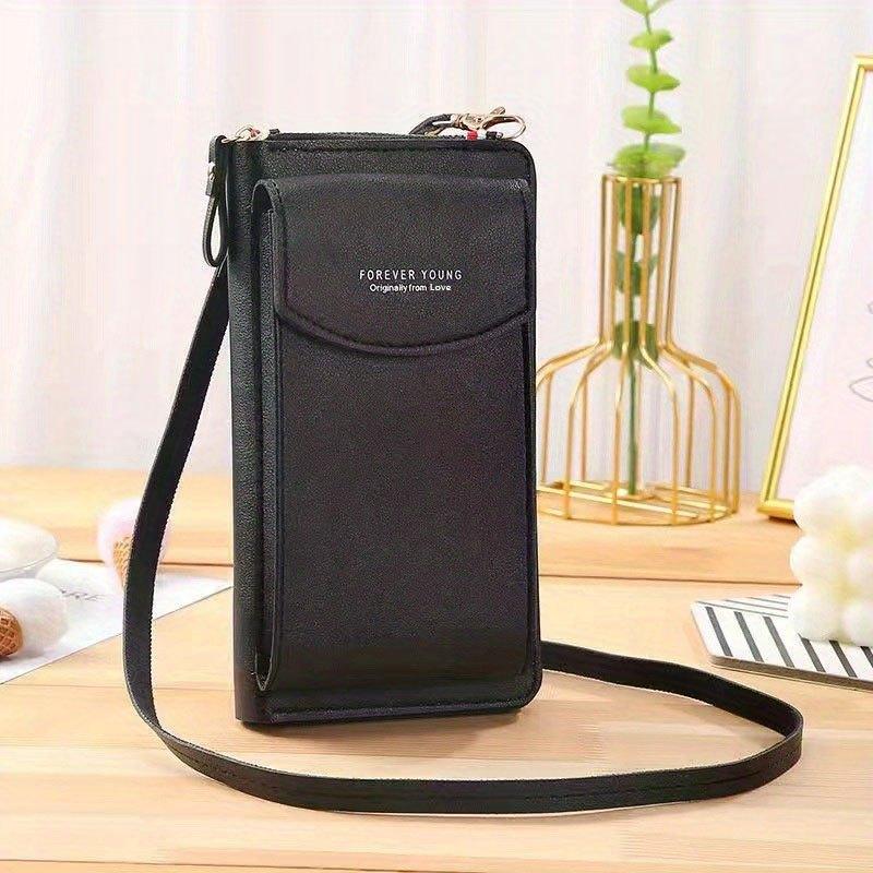 Mini PU Leather Phone Bag Women's Zipper Wallet