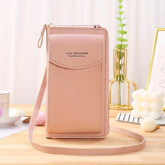 Mini PU Leather Phone Bag Women's Zipper Wallet