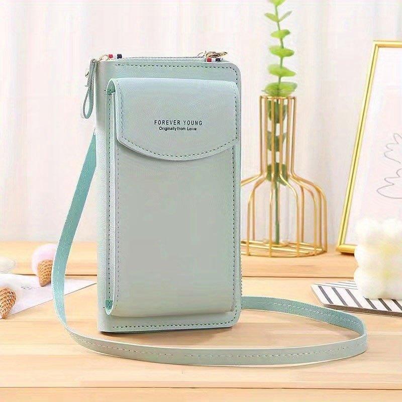 Mini PU Leather Phone Bag Women's Zipper Wallet