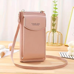Mini PU Leather Phone Bag Women's Zipper Wallet