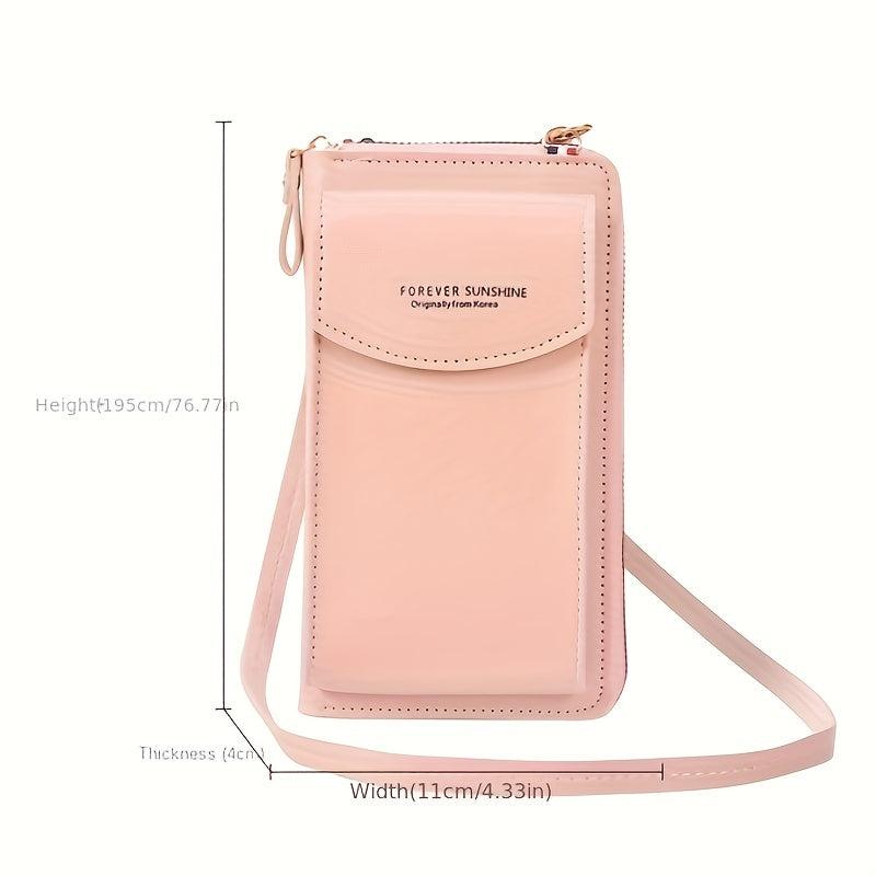 Mini PU Leather Phone Bag Women's Zipper Wallet