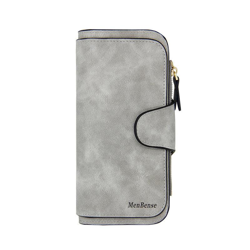 Faux Leather Long Wallet with Multifunctional Features