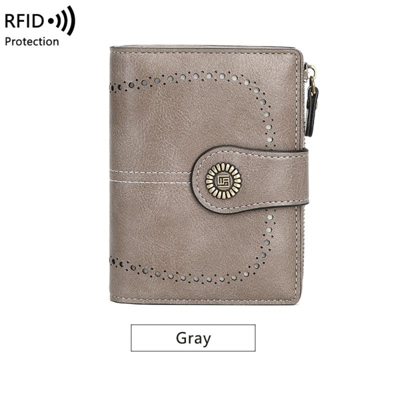 Women's Vintage Short Wallet Clutch Faux Leather Coin Purse