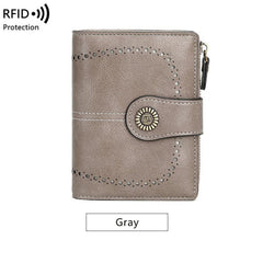 Women's Vintage Short Wallet Clutch Faux Leather Coin Purse