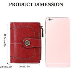 Women's Vintage Short Wallet Clutch Faux Leather Coin Purse