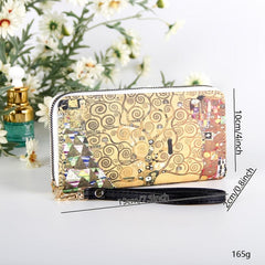 Klimt Symbolist Abstract Pattern Zipper Vintage Clutch Coin Purse