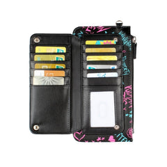 Y2K Print Bag Coin Purse Clutch Wallet with Wristband