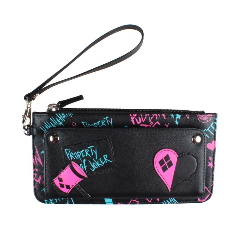 Y2K Print Bag Coin Purse Clutch Wallet with Wristband