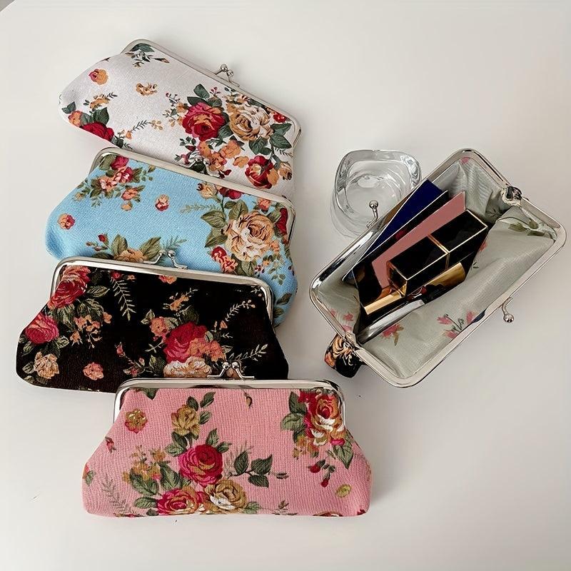 Vintage Floral Pattern Coin Purse Clutch Wallet