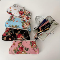 Vintage Floral Pattern Coin Purse Clutch Wallet