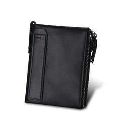 Retro Style RFID Blocking Small Wallet with Coin Pocket & Card Slots