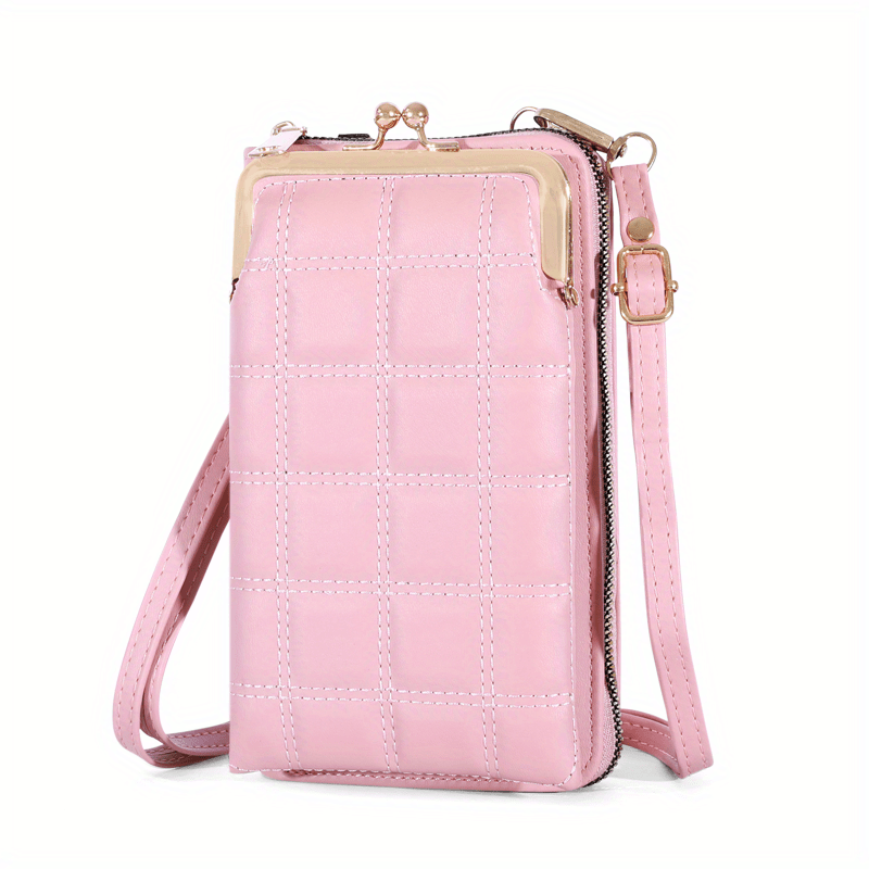 Embroidery Long Wallet Women's Kiss Lock Coin Purse