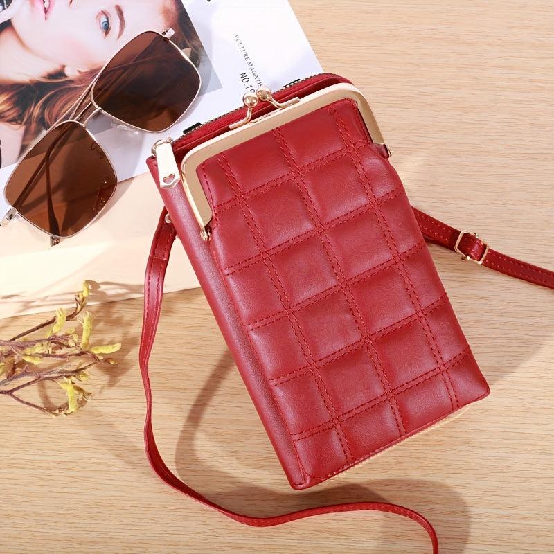 Embroidery Long Wallet Women's Kiss Lock Coin Purse