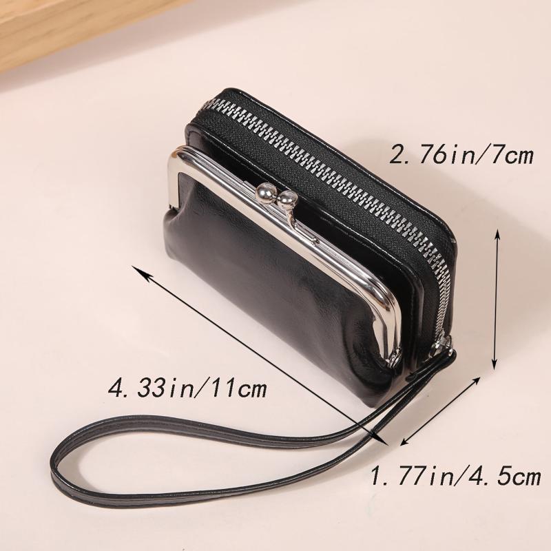 Women's Coin Purse Zipper Wallet Card Slots Wristlet Small Bag
