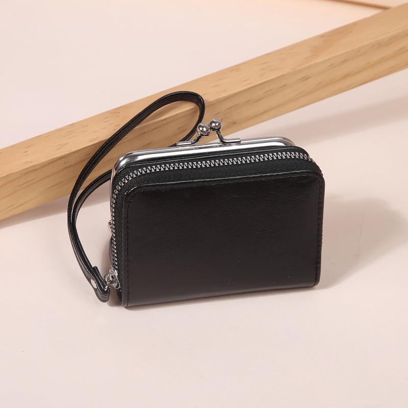 Women's Coin Purse Zipper Wallet Card Slots Wristlet Small Bag