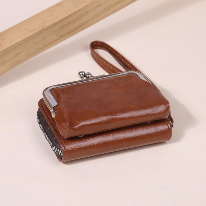 Women's Coin Purse Zipper Wallet Card Slots Wristlet Small Bag