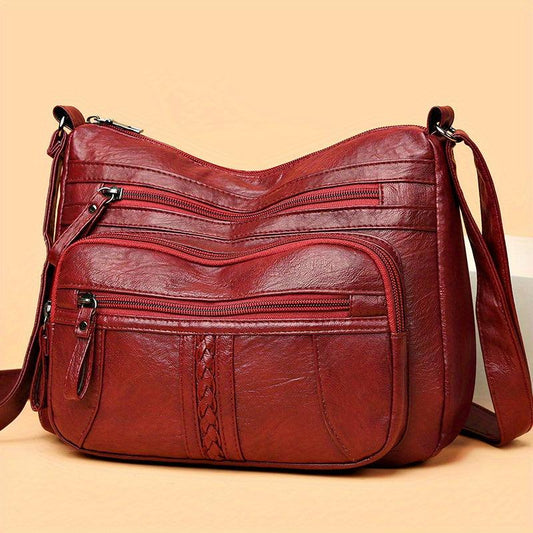 Casual Vintage Hobo Shoulder Bag Solid Crossbody Bag Classic Purse For Shopping