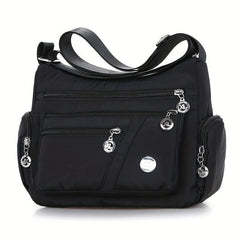 Large Capacity Nylon Crossbody Bag with Multiple Compartments