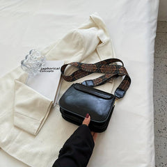 Vintage Pattern Crossbody Bag with Wide Strap