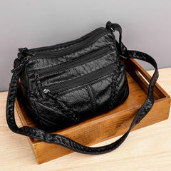 Casual Messenger Bag for Middle aged Women Large Capacity Shoulder Bag
