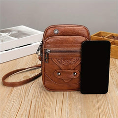 Studded Crossbody Bag Retro Style Mini Square Purse