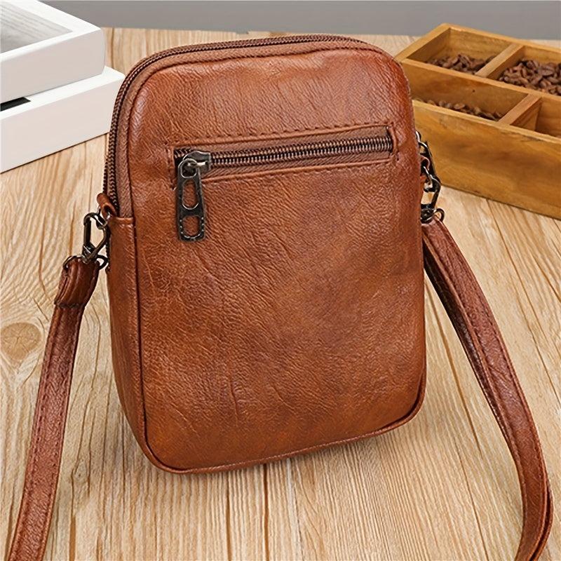 Studded Crossbody Bag Retro Style Mini Square Purse