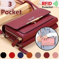 Letter Graphic Crossbody Bag Flap Long Wallet Zipper Around Phone Purses