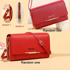 Letter Graphic Crossbody Bag Flap Long Wallet Zipper Around Phone Purses
