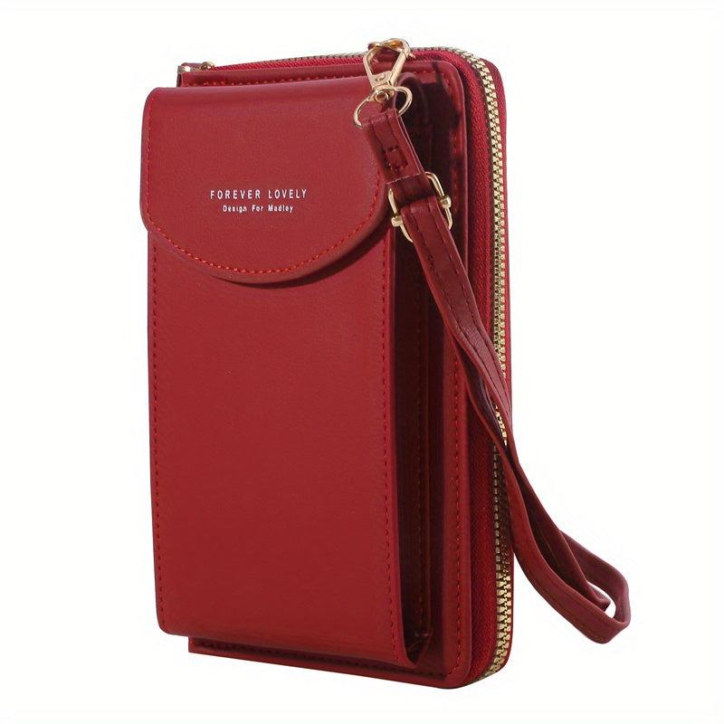 Women's Mini PU Leather Wallet Phone Purse Crossbody Bag