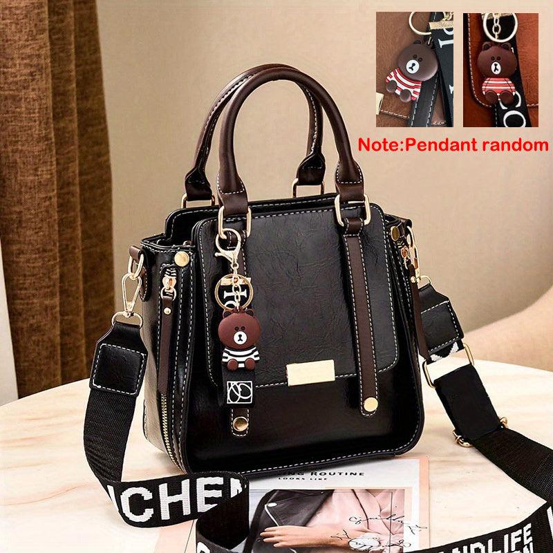 Vintage Women's Crossbody Bag PU Leather Satchel Purse