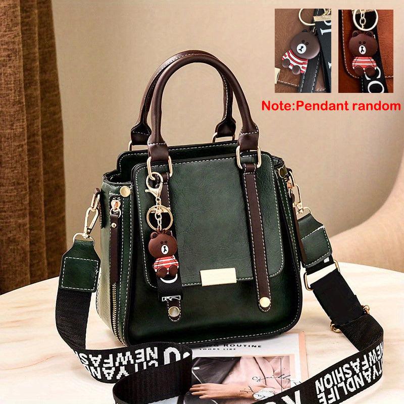Vintage Women's Crossbody Bag PU Leather Satchel Purse