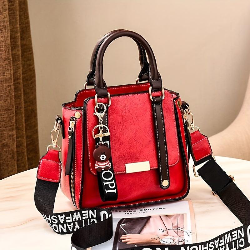 Vintage Women's Crossbody Bag PU Leather Satchel Purse