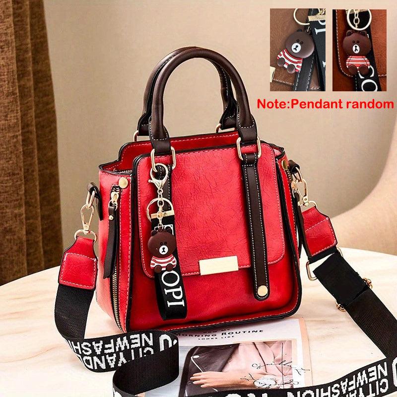 Vintage Women's Crossbody Bag PU Leather Satchel Purse