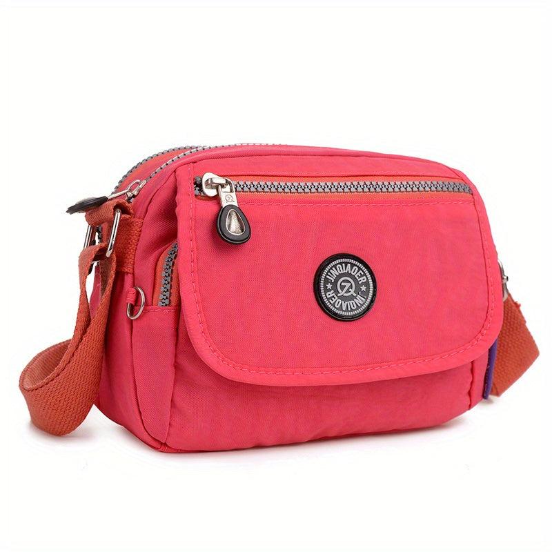 Mini Zipper Crossbody Bag Nylon Lightweight Messenger Bag