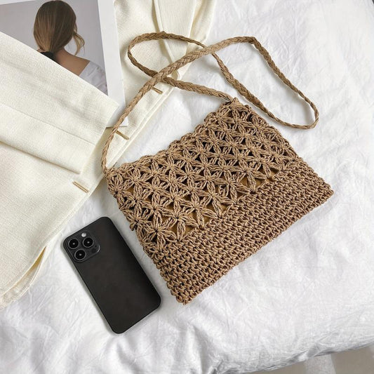 Straw Summer Beach Bag Crossbody Shoulder Bag For Women