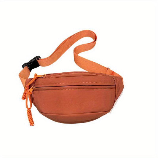 Outdoor Solid Chest Bag Nylon Lightweight Adjustable Strap Crossbody Bag