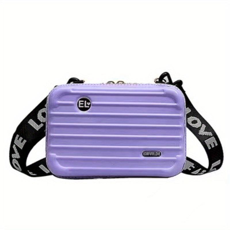 Crossbody Bag Zipper Square Hardside Shoulder Women's Purse