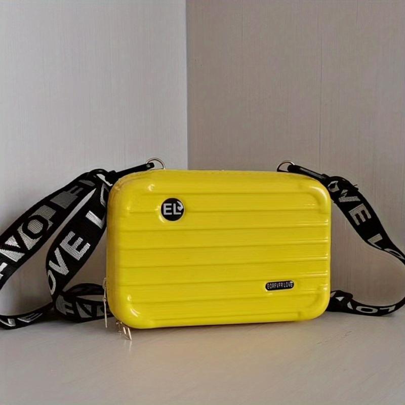 Crossbody Bag Zipper Square Hardside Shoulder Women's Purse