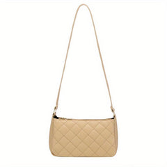 Argyle Quilted Underarm Bag Women's PU Leather Square Purse