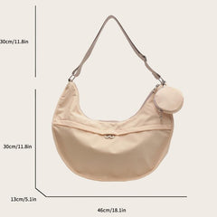 Nylon Crossbody Bag Dumpling Shoulder Bag Casual Handbag