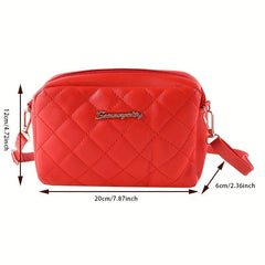 Women's Quilted Crossbody Small Square Bag Casual Mobile Phone Bag