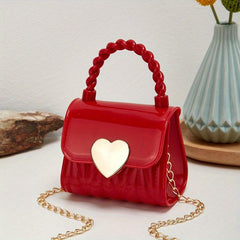 Heart Decor Jelly Mini Crossbody Bag for Women